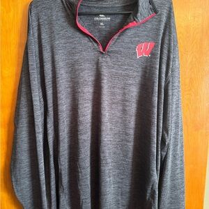 Wisconsin Badgers Colosseum Men's Charcoal Quarter Zip